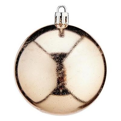 Weihnachtskugel - Ø 7 cm - Kunststoff - Champagner - Festliche Dekoration