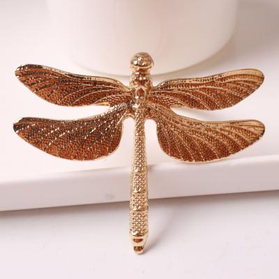 Copper Color Drawer Knobs Dragonfly-shaped Dresser Knobs Furniture Handles Insect Cabinet Pull Handles for Cabinets and Drawers