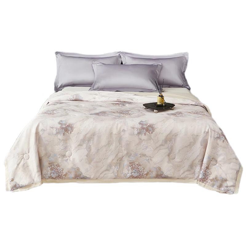 

KINTHERI Tussah Silk Duvet with Digital Print Cloud Satin Fabric