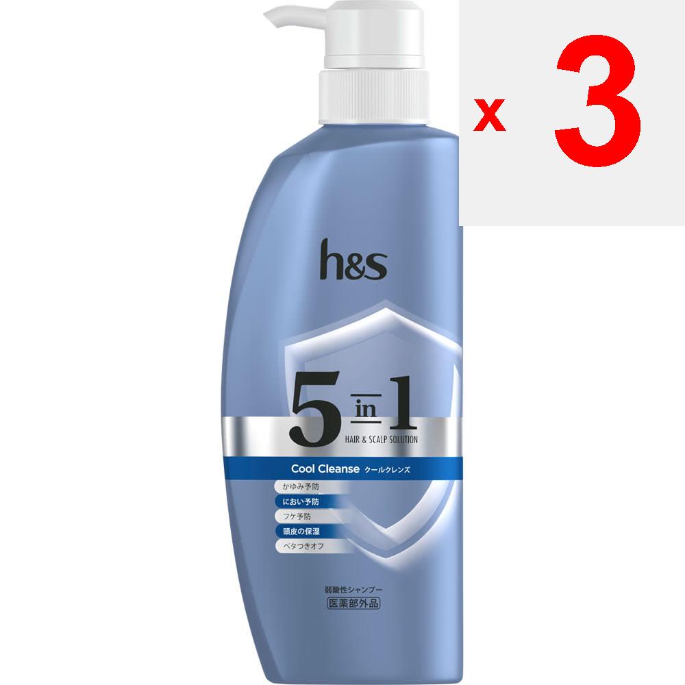 P&G Japan H&S 5in1 Cool Cleanse Shampoo Pump 340g Shampoo and Conditioner (Skin Care) Massage the Scalp with Your Fingers As You Shampoo. Continuous U