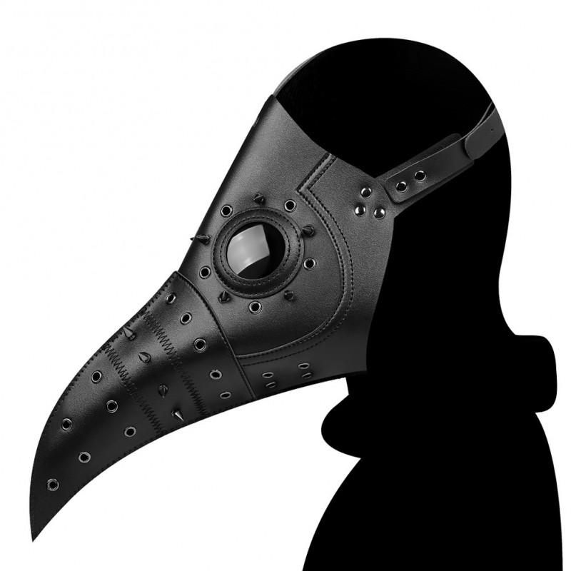 Halloween Punk Medieval Plague Doctor Bird Beak Mask Cosplay Costume Party Props