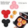 1PC Silicone Egg Mold Air Fryer Egg Pan Reusable 3-Cavity Muffin Cake Baking Mould Kitchen Cooking Accessories multipurpose mold