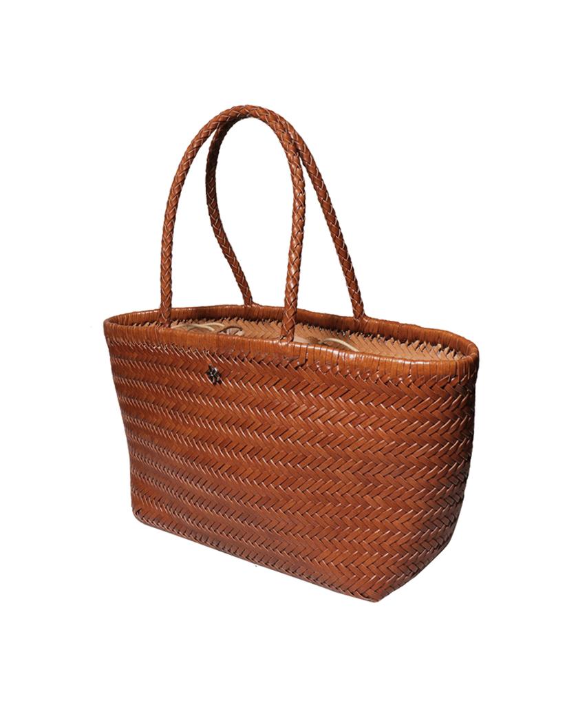 Elke Bloem Willow Brown Leather Basket Bag
