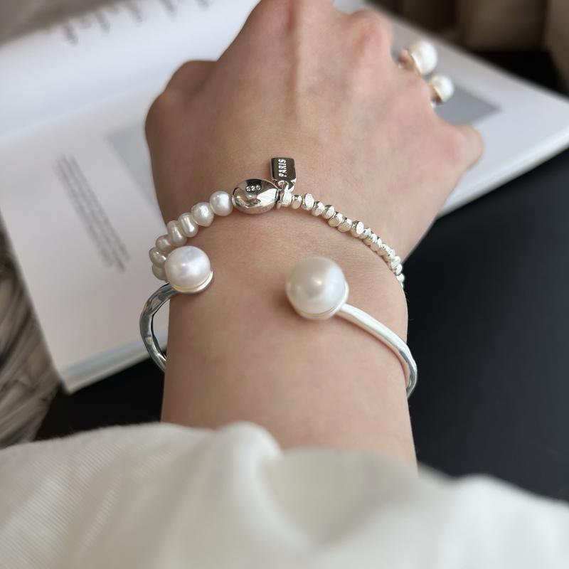 VENTFILLE 925 Sterling Silver Natural Pearl Bracelet for Women Girl Star Temperament Jewelry Birthday Gift Dropship Wholesale