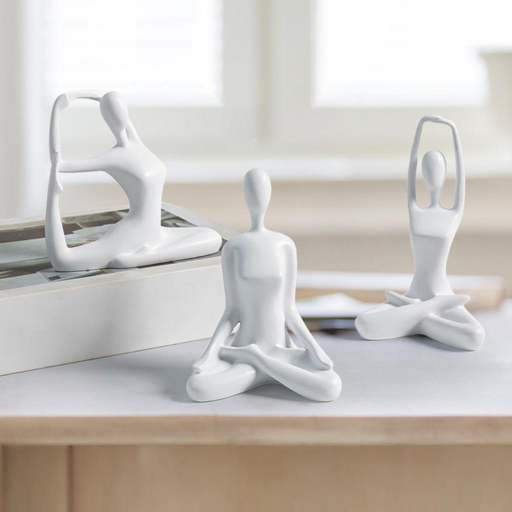 Lett Luksus Yoga Dansende Sportsfigurer Tredelt Sett Ornamenter Modell Soverom Stue Stue Arbeidsrom Hotell Vakker Dekorasjon