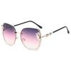 Rhinestone Sunglasses for Women Diamond Cut Edge Sunglasses UV Proof Luxury Marine Glasses