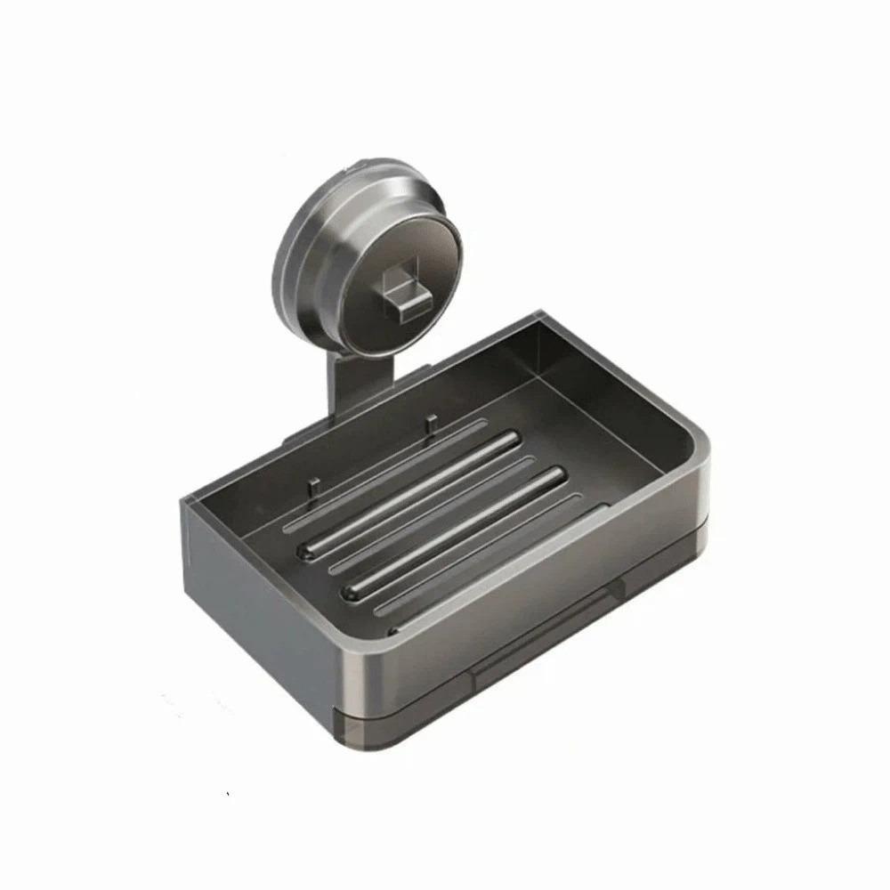 Waterproof Bathroom Soap Holder Suction Cup Soap Storage Rack No-Drill Soap Dish  Washroom Single layer