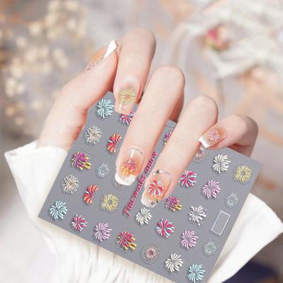 Nail Sticker 5D Dragon Year PVC Easy To Apply Long-Lasting Relief Design Nail Art Decal Women Accessories