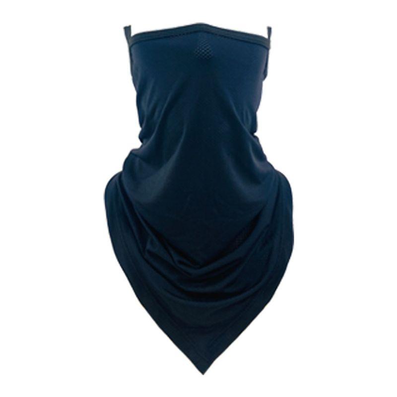

Ice Silk Ear Hanging Triangular Binder Summer Outdoor Cycling Sun Mask Magic Headband Breathable Cooldry Scarf Black Ice Silk Mesh One size