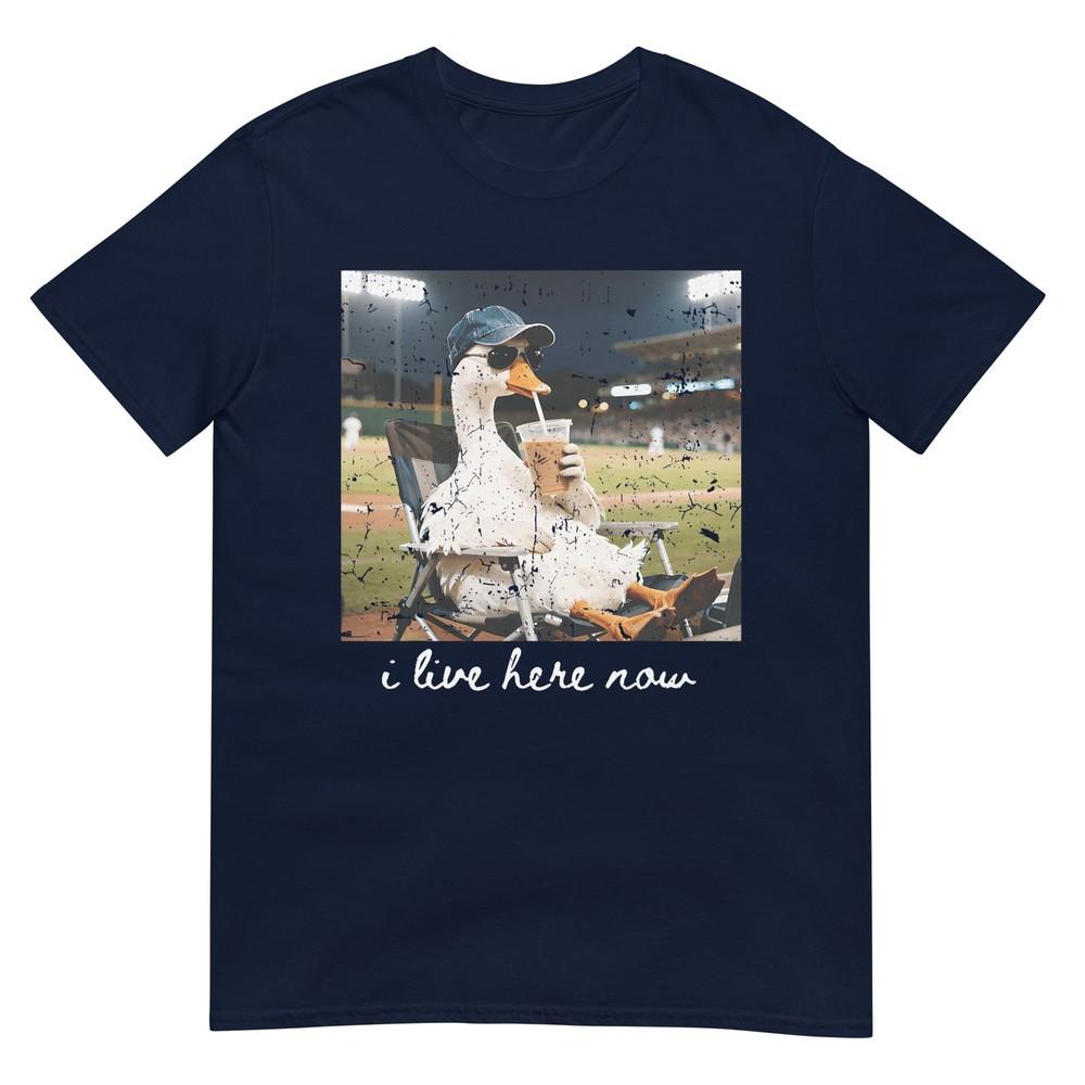 Funny Goose Ballfield Baseball Field I Live Here Now TShirt S