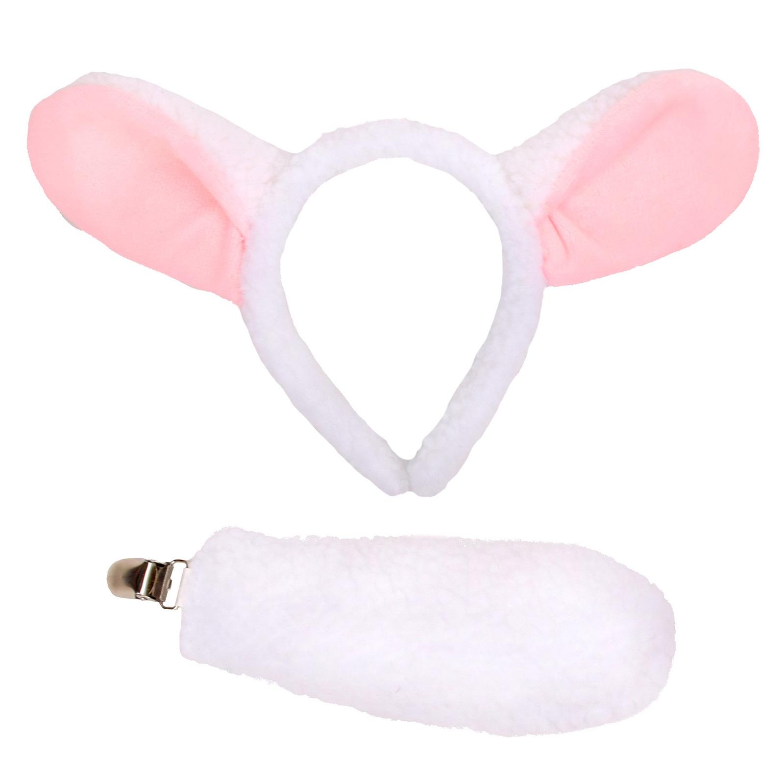 

Children s Sheep Ear Headband And Tail Set Plush Fabric Designs Children s Party Accessory Enhancing Party Enjoyment 1