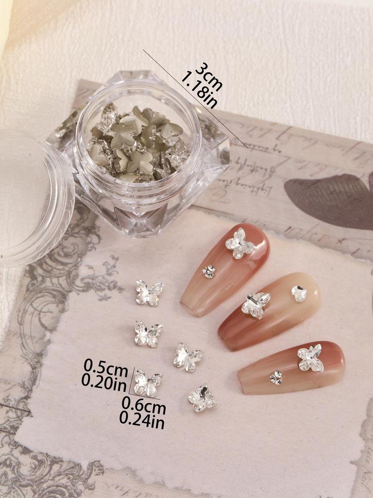 Gioielli per Nail Art a Forma di Farfalla con Diamanti Irregolari Transfrontalieri