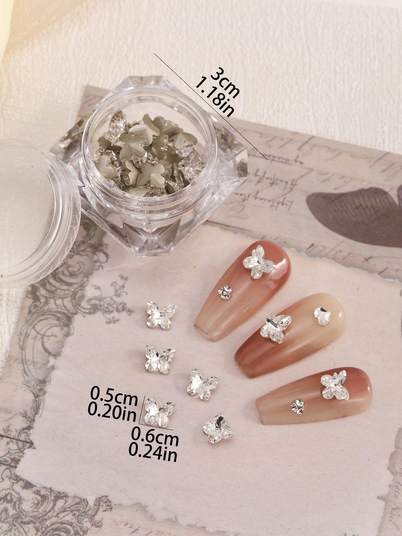 

Cross-border Irregular Diamond Butterfly Nail Art Jewelry
