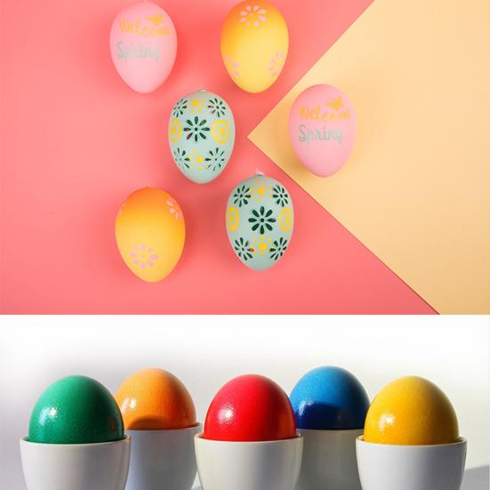 6Pcs Simulation Artificial Egg Easter DIY Painting Crafts Pretend Play Kids Toy