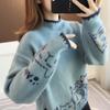 Sweater for Women Autumn Winter Thickened Warm Knitted Stretchy Long Sleeve Tops