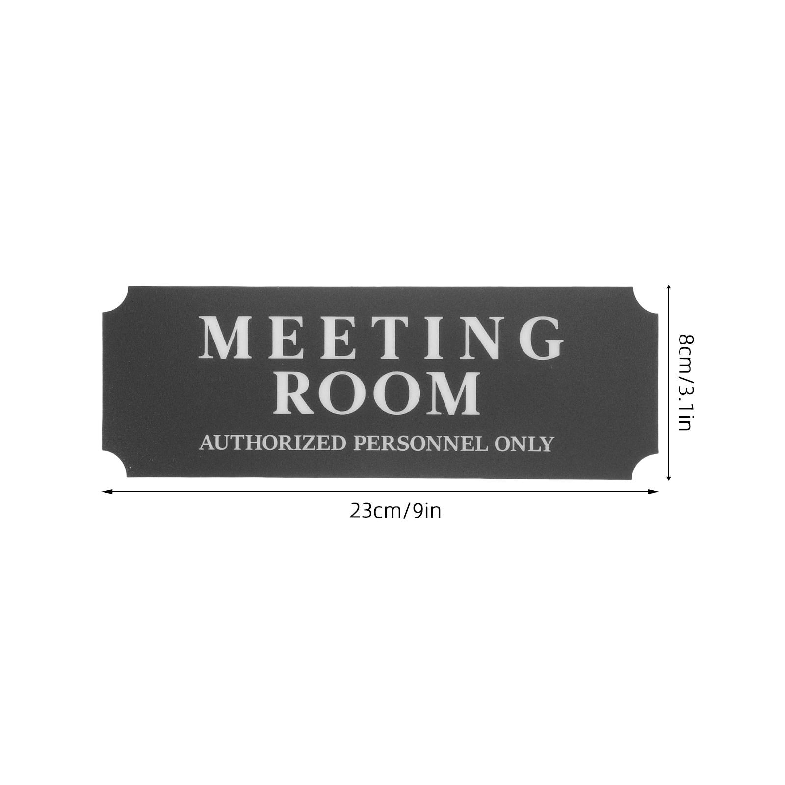 

5Pcs Self-Adhesive Waterproof Meeting Room Door Sign 9.1x3.2in Conference Office Label Sticker Business Company Identification білий