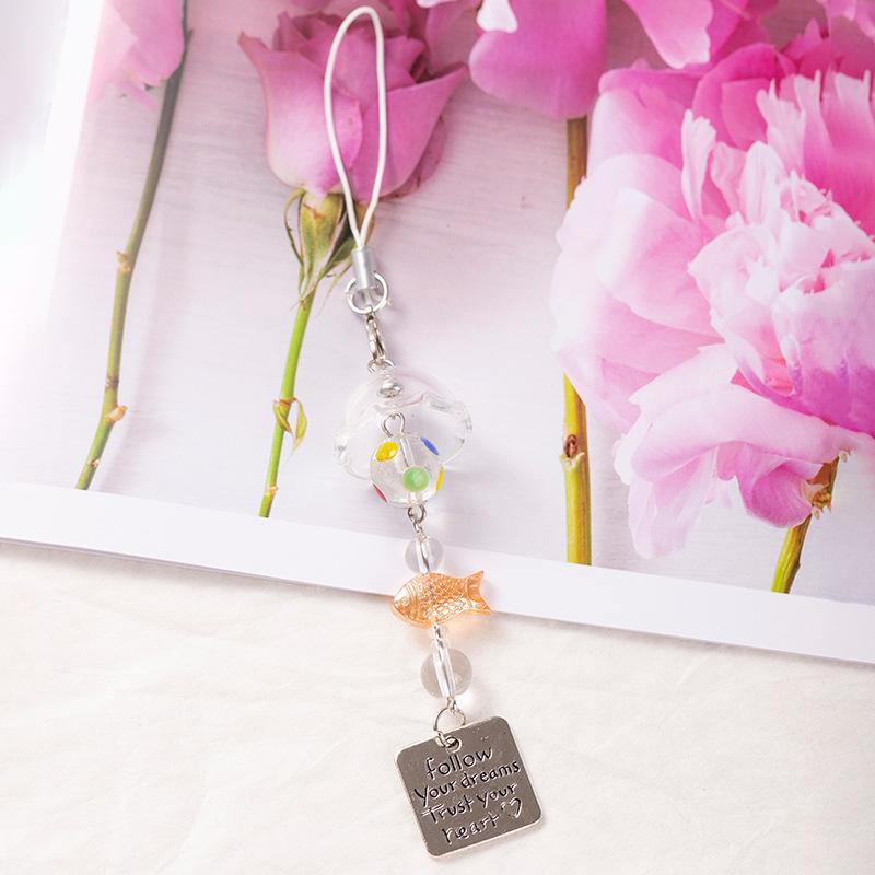 New Cute Little Fish Fresh Wind Chimes High Value Pendant Bag Pendant Mobile Phone Chain Pendant Keychain Gift