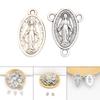 10pcs Virgin Mary Medal Pendant Antique Oval Charm Jewelry Making Supplies