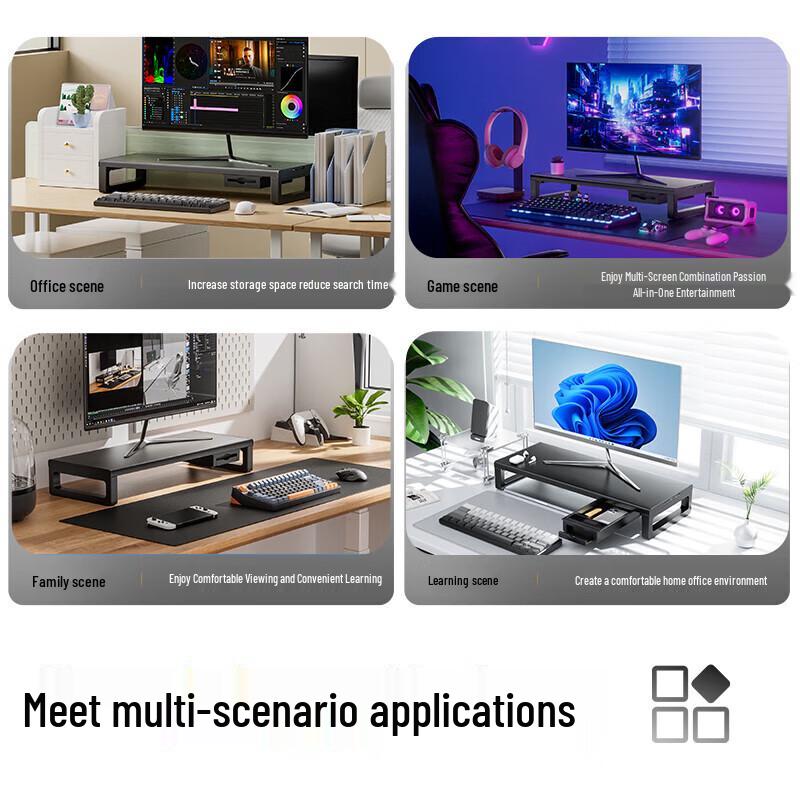 llano ZG006 Pro Multi-functional Monitor Riser with USB Hub