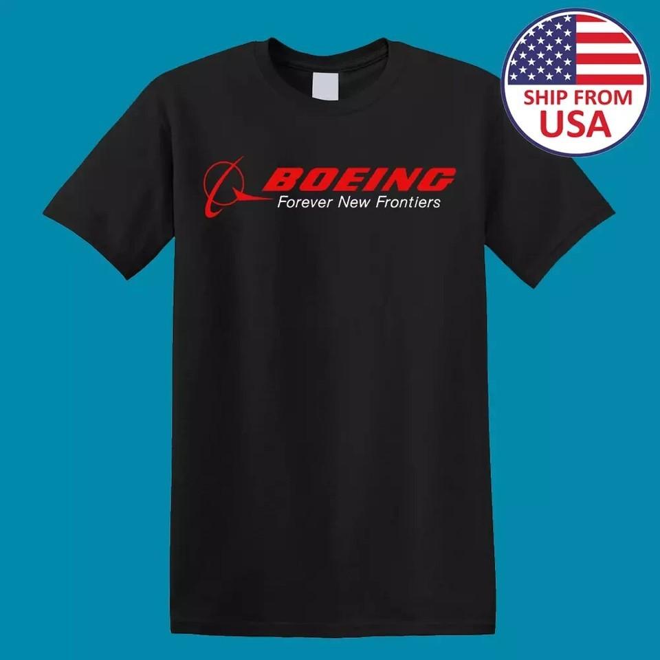 Boeing Aerospace Aviation Men#039s Black Tshirt Size S to 5XL Unisex T-Shirt S