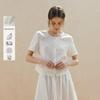 INMAN Lyocell Linen Blend Hollow-out Embroidered Short Sleeve Shirt