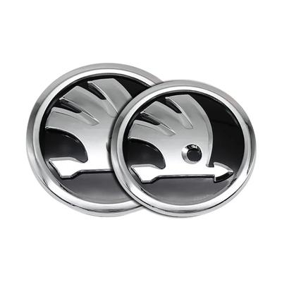 Car Sticker 2025 New 2Pcs 80mm 90mm 3D Car Badge Badge Hood Front and Trunk Badge for S Fabia 1 2 Octavia A7 RS Superb Car