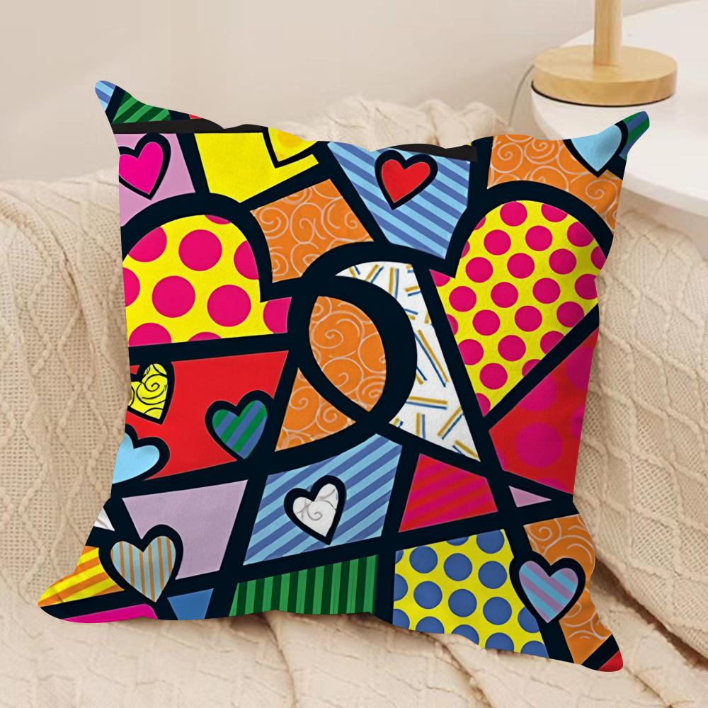 

BBritto Art Design Cushion Cover Pillowcase Ultra Soft Skin Friendly Fabric Cloud Like Comfort Concealed Zipper 30x30cm