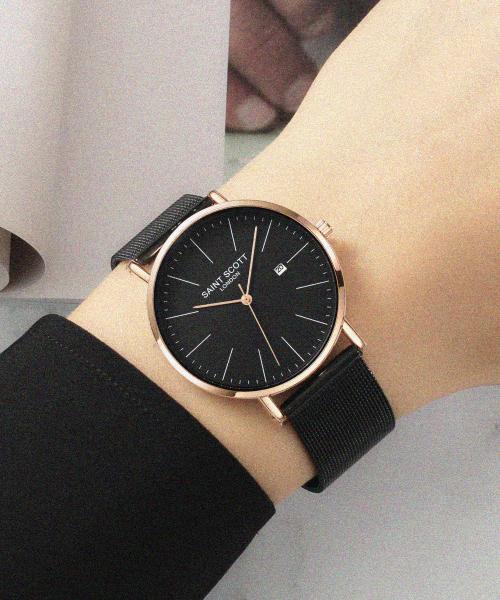 

[Св.. Скотт Лондон] Св. Мужской набор часов Scott London Time Label Date с 2 ремешками ST5504M-SET ST5504M-RSR / GR