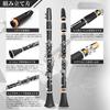 BQKOZFIN Clarinet 17 Keys ABS Resin Body Wind Instrument Set Easy To Clean Black B Nickel-plated Beginner's F-300 (Performance)
