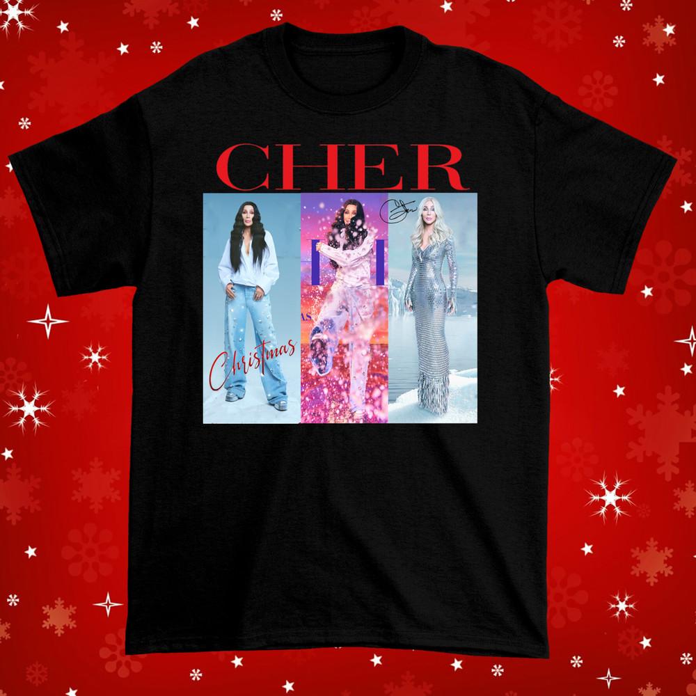 Collection Dj Play A Christmas Cher Signature Black Full Size Shirt FA1662 Unisex T-Shirt XXXXL