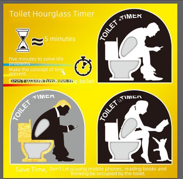 Cross-Border Hourglass Toilet Timer: 5-Minute Decompression & Pressure Relief Device