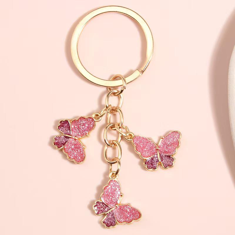Crystal Butterfly Keychain Pendant for Backpacks