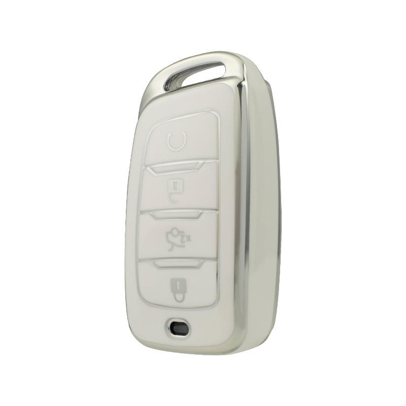 Changan CS35 Plus/CS85 Coupe Car Key Protective Cover, Silver Edge, for Women