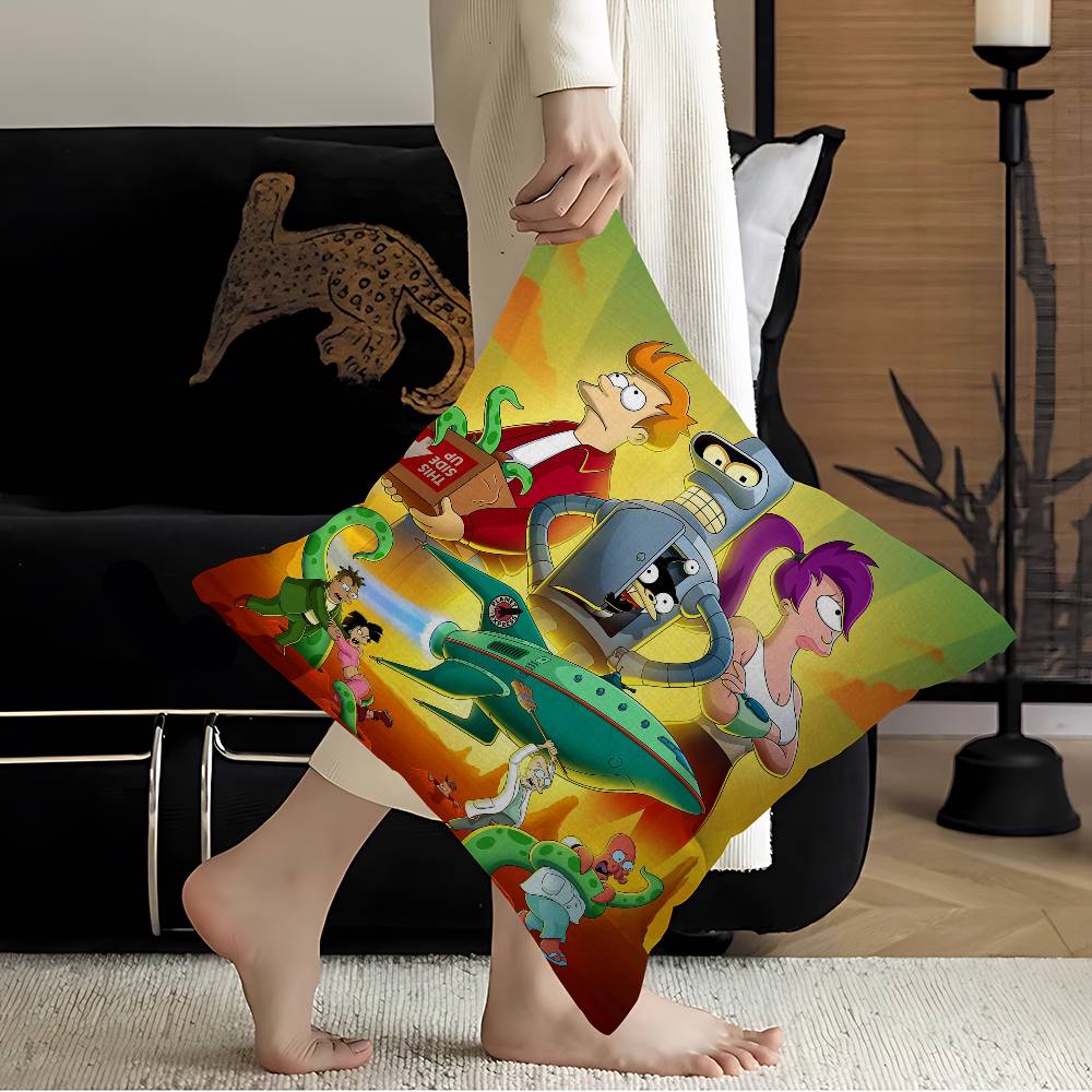 Popular American Animation F-Futurama Game Personalized Pillow Dust Cover Bedroom Kids Party Decoration Pillowcase Birthday