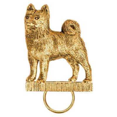 Shiba Inu Vyrobeno v Anglii 22karátové pozlacení Umělecký pes Stojan na brýle Kolekce (Shiba Inu) (Držák na brýle)