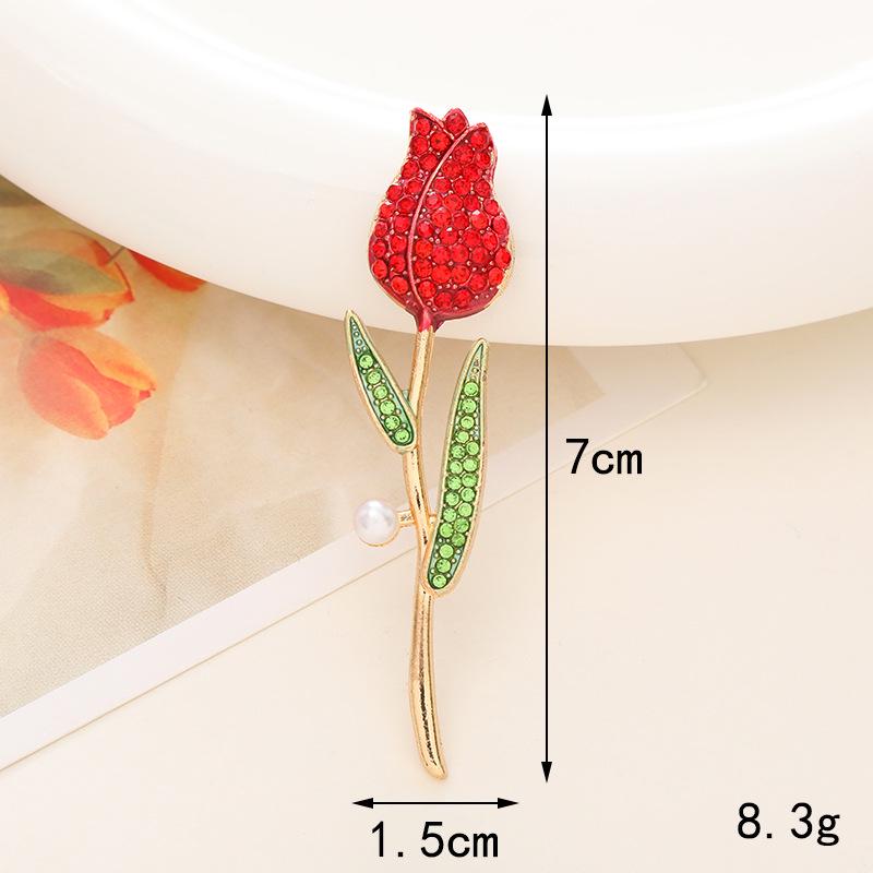 New 3D Rose Flower Alloy Phone Case Charm with Rhinestone Droplet.