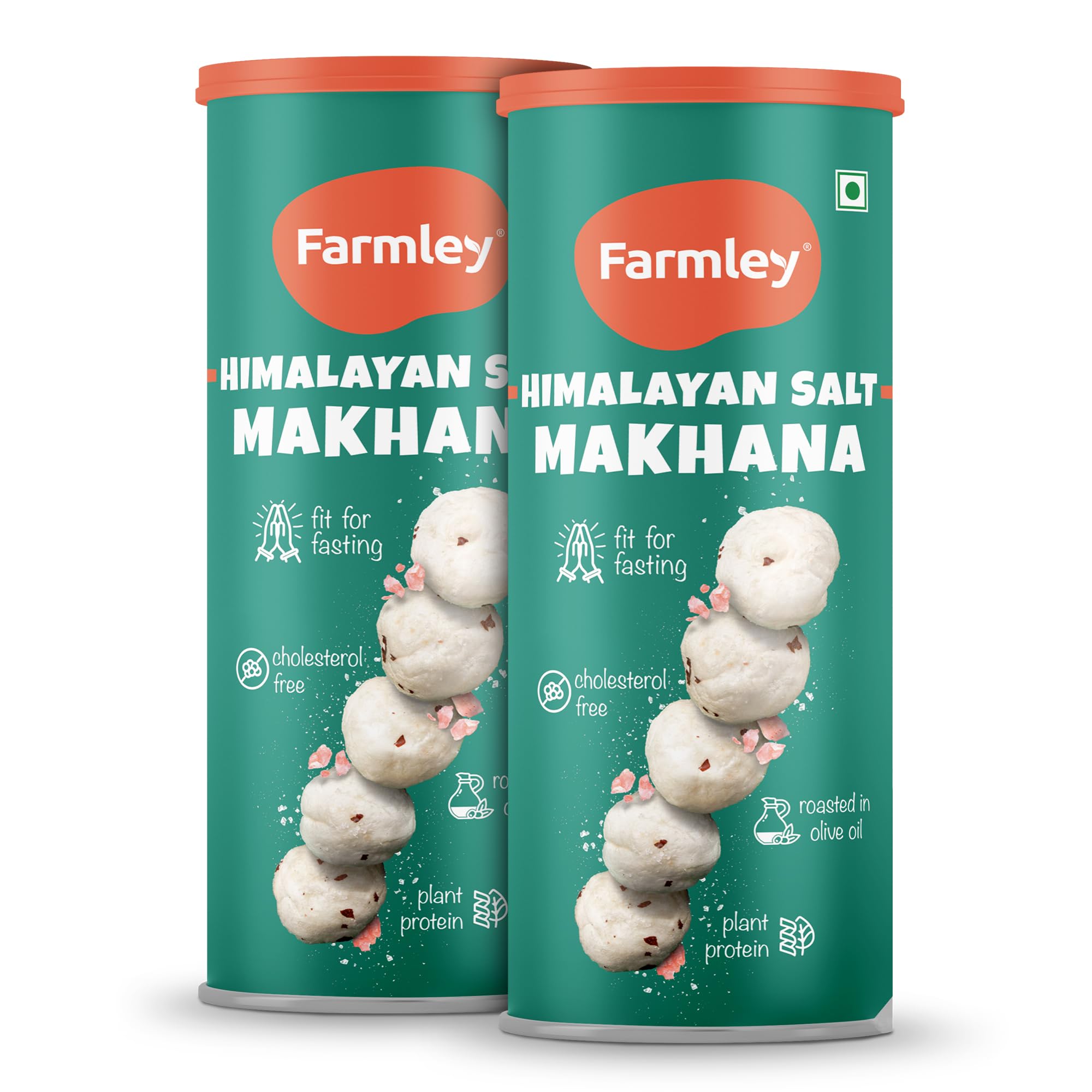 

Farmley Roasted and Flavoured Himalayan Salted Makhana I Namkeen & Puffed Snacks | Healthy Snack | Cholesterol & Gluten Free | Rich In Protein &
