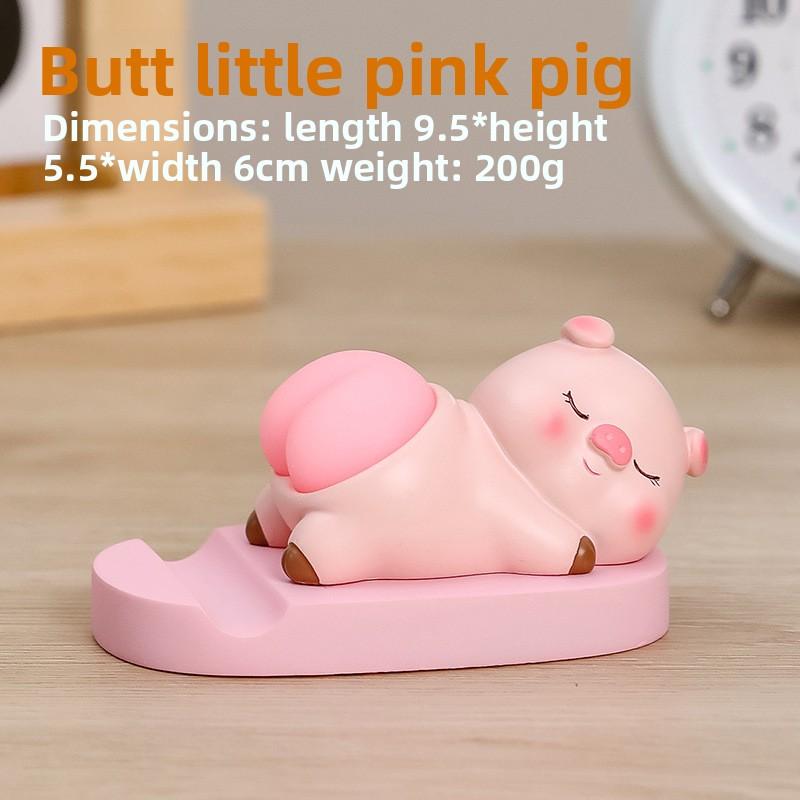 New Model "Pig Butt" Mobile Phone Stand - Desktop Decoration Item, Office Workstation Phone Holder, Girl-themed Stress-relieving Stand