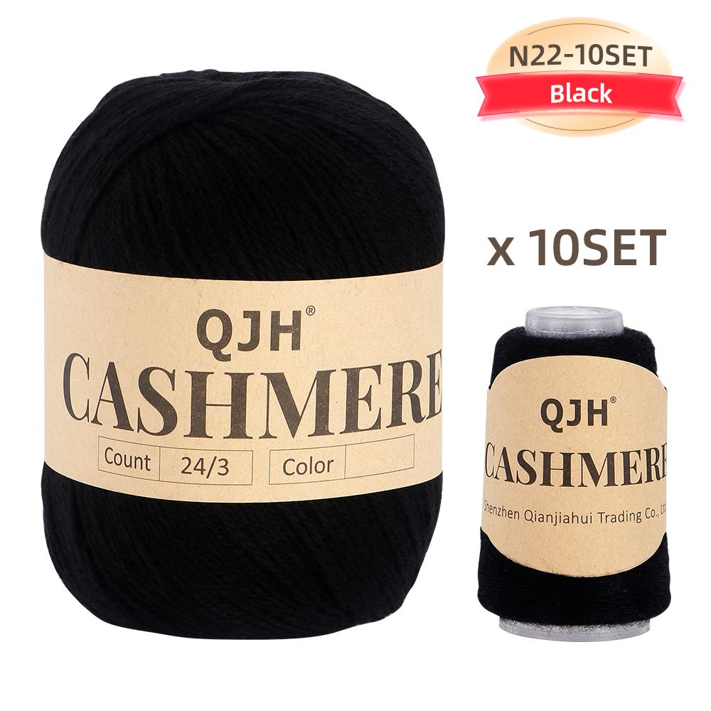 Luxurious 10-Pairs Cashmere Yarn Set -Soft, Warm & Versatile Worsted for Knitting & Crochet- Perfect for Scarves, Shawls, Gloves