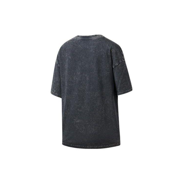 Saucony Solid Color Round Neck Loose Short Sleeve T-Shirt Women tops Gun-Gray SC1230006DY-GR32