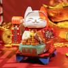 New Year Fortune Cat Building Blocks 2025 Chinese Lucky Cat New Year Mini Bricks Assembly Store Ornaments Children's Toys Gifts