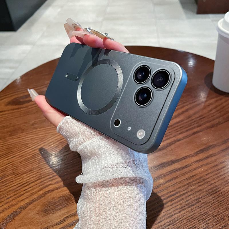 For Magsafe Magnetic Wireless Charge Case For iPhone 17 16 15 14 13 12 11 Pro Max 17Air 16e Silicone Glass Lens Protection Cover