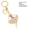 Ballerina Strass Schlüsselanhänger Funkelnder Ballettänzer Schlüsselanhänger für Damen Mädchen Elegantes Auto Zubehör Tasche Anhänger Romantisches Geschenk für Tänzer