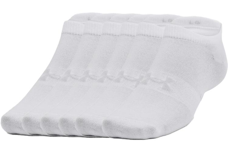 Under Armour Ankle Socks Unisex 6 Pack White 1370542-100 XL