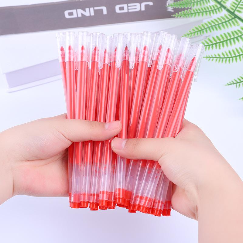 

1Pc Black/Blue/Red Ink Gel Pen Dirt-resistant Large-capacity Quick-drying Signature Pens 0.5mm School Office Supplies Stationery Back To School 1Pc красный