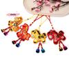 S-1Pc Chinese Style Zodiac Mascot Pendant Blessing Embroidery Lucky Fragrant Bag With Tassels Horse Incense Bag Car Hanging