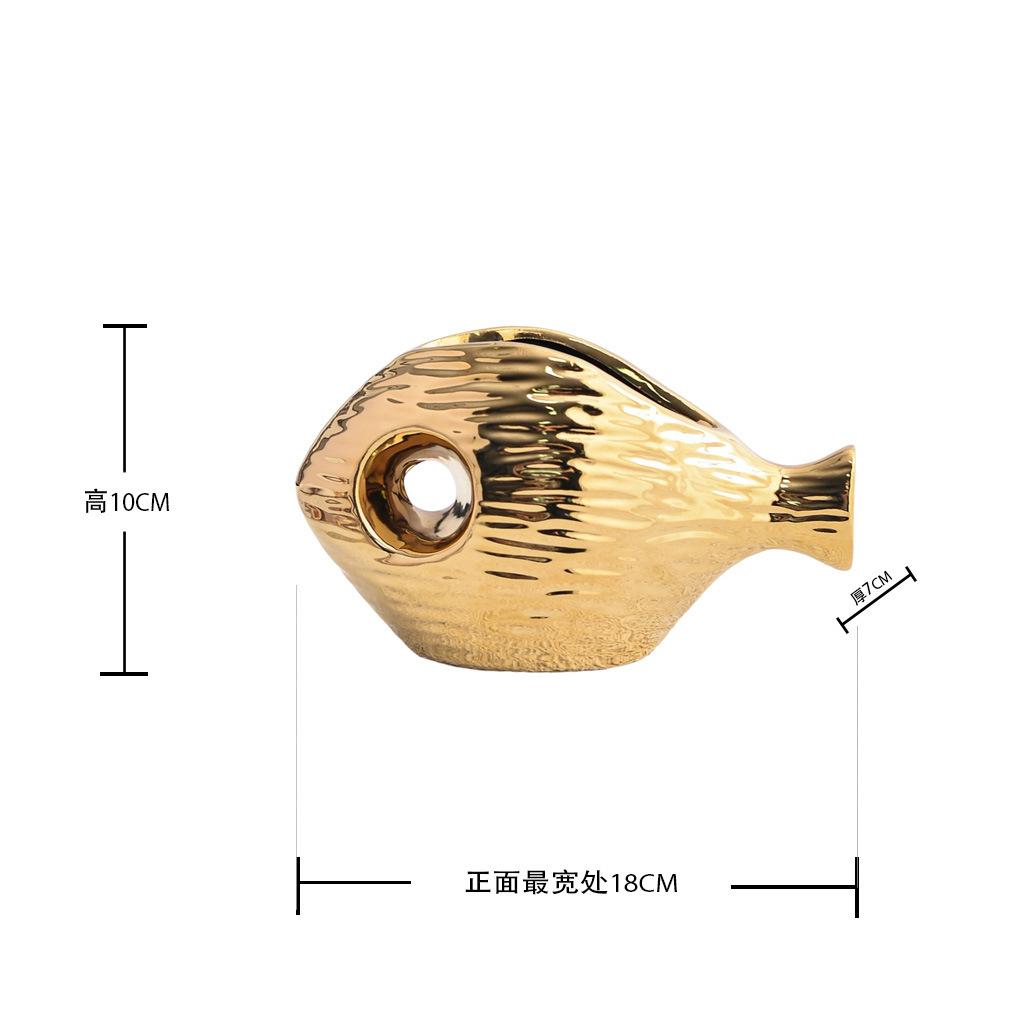 Ceramic Handicrafts Golden Fish Goldfish Whale Handicrafts Simulation Animal Sculpture Decorative Figurines Home Decoration
