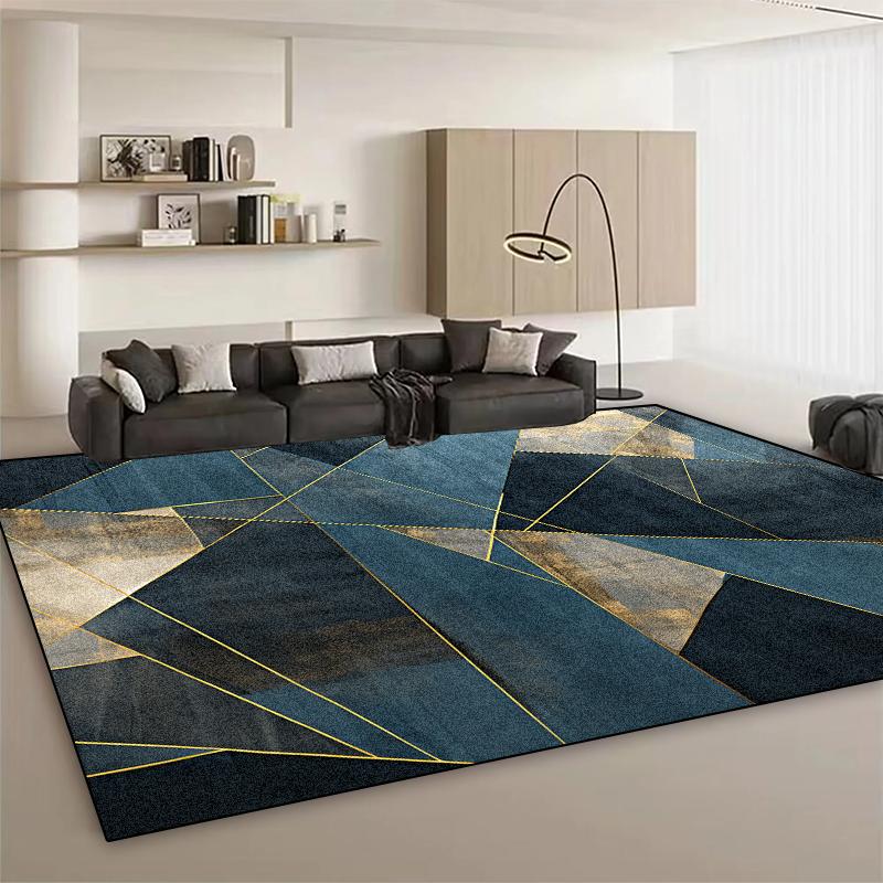Modern Abstract Geometric Large Area Rug Non Slip Washable Carpet for Living Room Bedroom Sofa Coffee Table Mat Lounge Decor