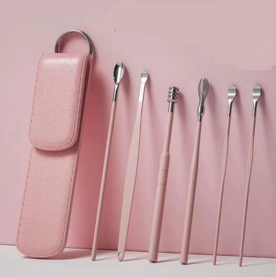 Ear Cleaner Ear Wax Pickers Stainless Steel Earpick Wax Remover Piercing Kit Earwax Curette Spoon Care Ear Clean Tools