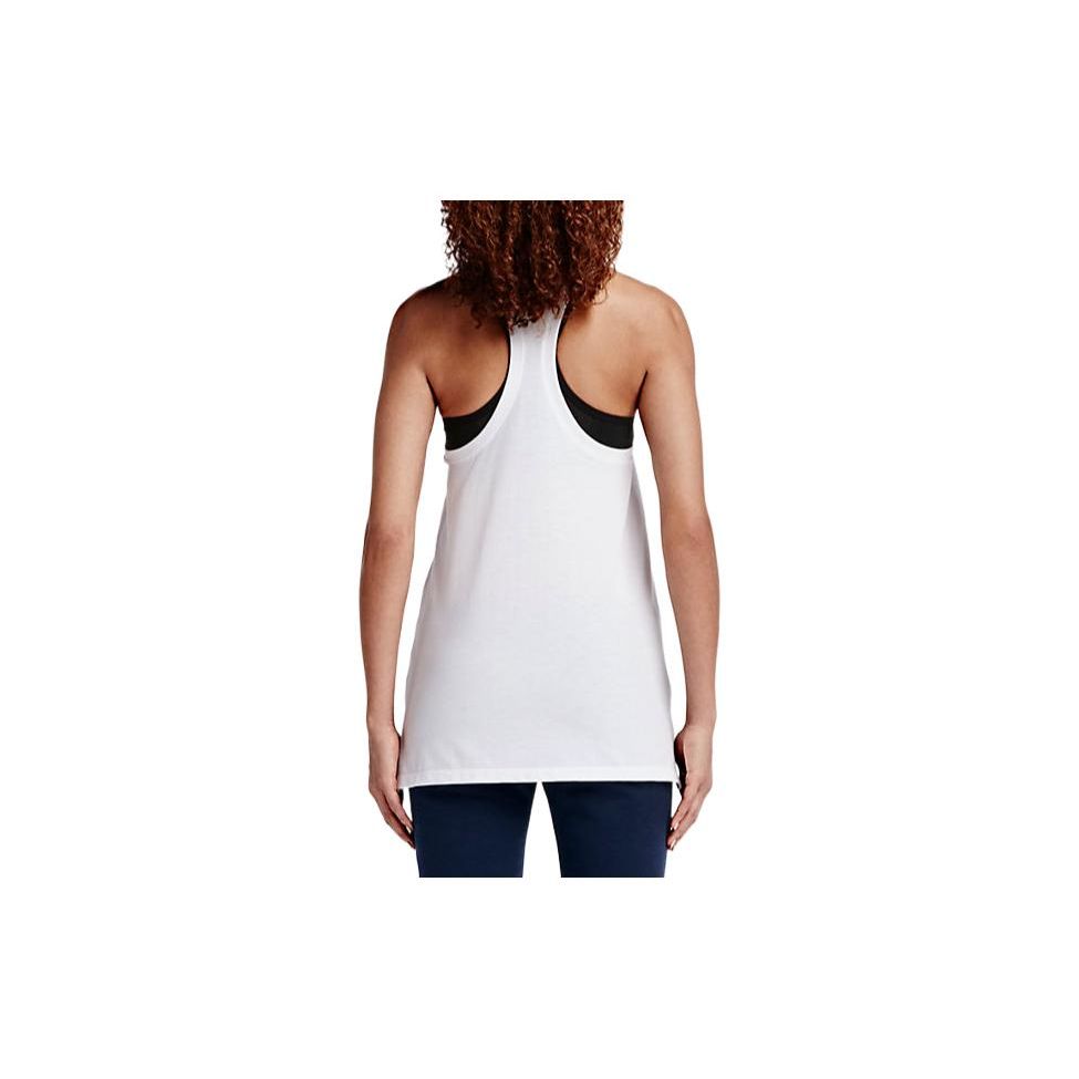 Nike Solid Color Logo Letter Print Sleeveless Tank Top Women Tops White 726077-100